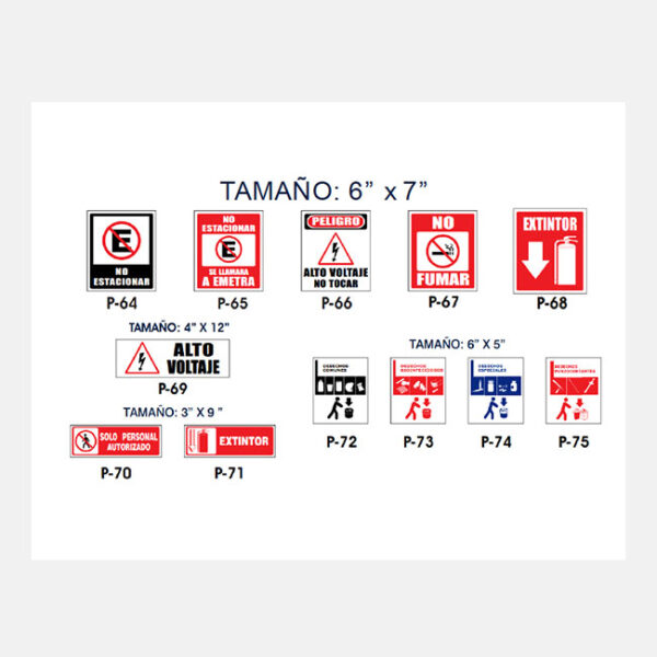 Rotulación de peligro 6" x 7"
